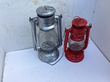 Vintage Oil Hurricane Storm Lamps x2