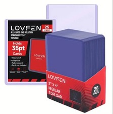 LOVFEN 35pt Top Loaders For Pokémon, Sports, Yugioh MTG 25 Pack Card Protector