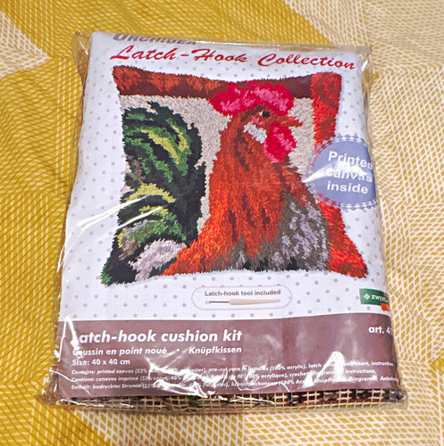 Orchidea latch hook - latch-hook, cushion