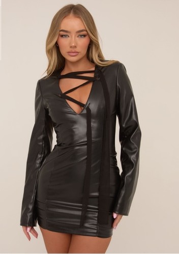 Ego black faux - leather, mini