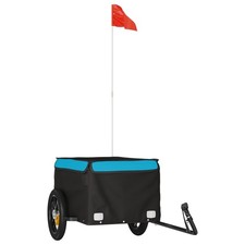 Bike Cargo Trailer Bike Carriage Bicycle Wagon Trailer with Flag Iron vidaXL