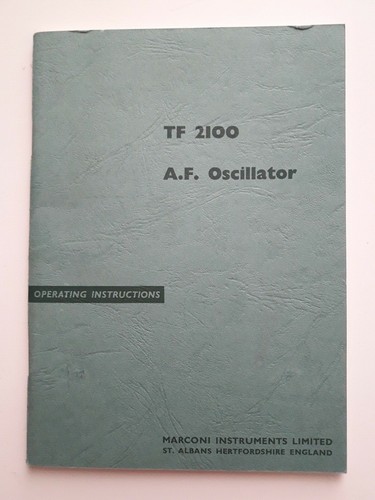 Marconi instruments 2100 - tf,
