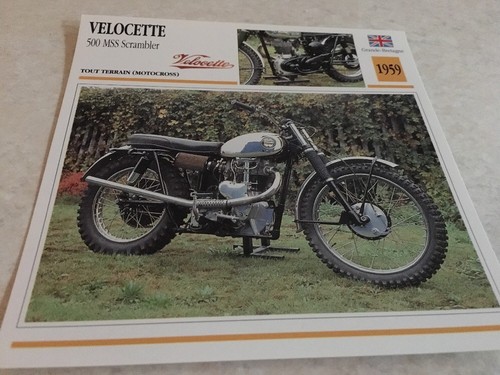 Motorcycle card velocette - motorcycle, 500