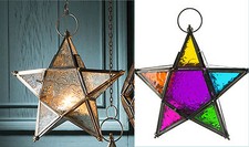 Glass star lantern tea-light