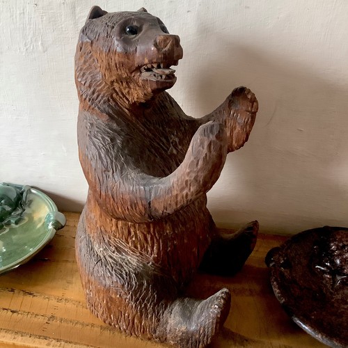 Black forest bear solid - black, wooden