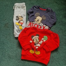 Disney Mickey Mouse Bundle Baby Boy's Clothes Size 6-9 Months    (A147)