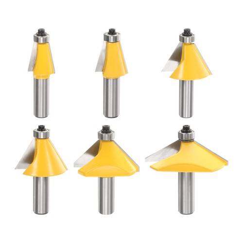 6pcs chamfer router bit set - bit,
