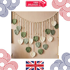 Boho Macrame Tapestry Leaf