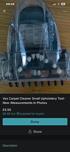 Vax type turbo - 8, upholstery