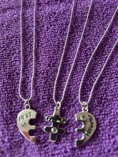 3 Pack BFF Necklaces Friendship Necklace Forever Best Friends for Girls Birthday