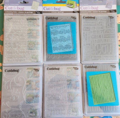 Cuttlebug embossing folders - 6x,