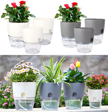 Self-Watering Planter Pots Plastic Flower & Herb Containers Indoor & Outdoor