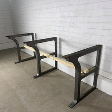Set of 3 Antique Industrial Cast Iron Bench Legs