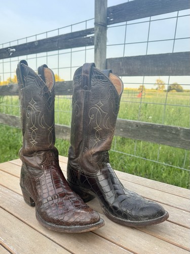 Vintage justin brown croc - justin,