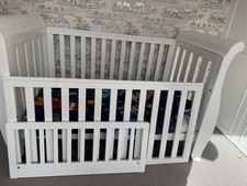 Boori Country Collection White Solid Wood Sleigh Cot Frame