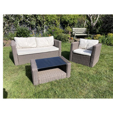 Rattan/Wicker Three-Piece Sofa