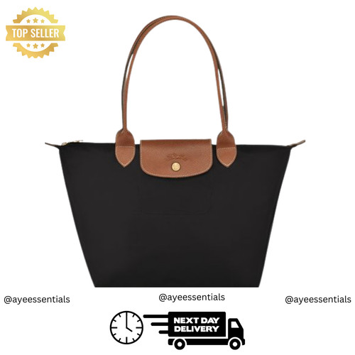 Longchamp large black tote bag - tote,