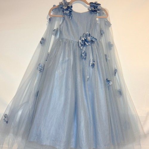 Azazie blue tulle flower girl - blue,