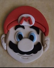 Edible Mario Cake Topper. Fondant Super Mario Birthday Cake 
