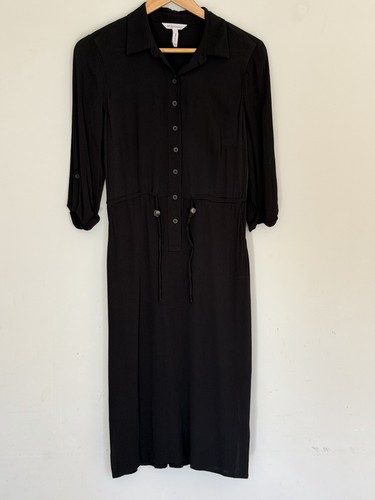 Black sleeve button up - 3/4-sleeve, button-up