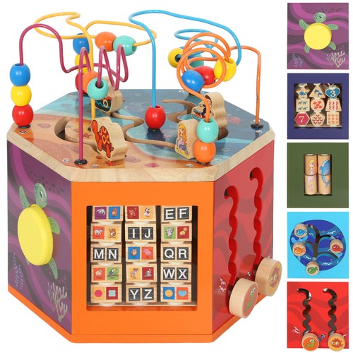 Aiyaplay wooden activity cube - activity,