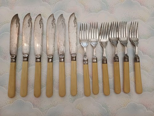 Antique cutlery epns engraved - cutlery,