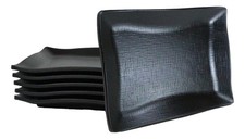 Pack Of 6 Black Silk Melamine