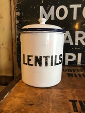 Vintage Kitchen Lentils Enamel