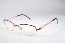Silhouette Eyeglasses 4453 40 6056 Womens Red Semi-Rimless Titanium Frames 50 mm