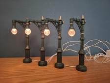 Luville Village Collection Victorian Street Lamp set of 4 Illuminated 10cm tall