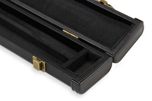Plain black hard cue - black, case