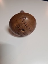 19th Century Wooden Darning Mushroom With Needle Case Handle