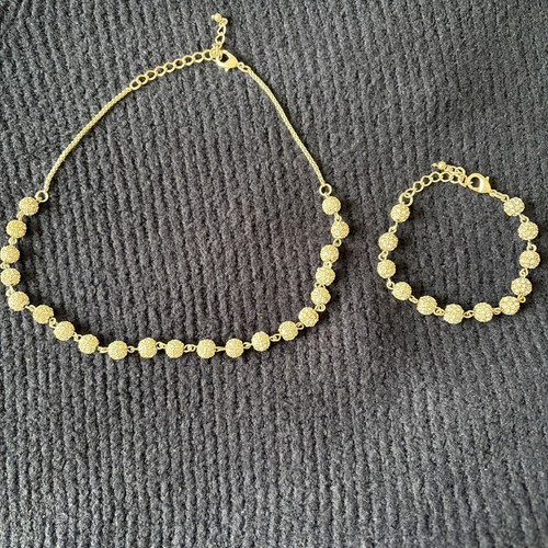 Ladies diamanté necklace and - ladies,