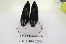 VANELI LADIES SUEDE BLACK HEELS UK 5 / 5.5 EU 38 / 38.5 NARROW FITTING (8cm)