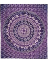 Purple Elephant Throw Cotton