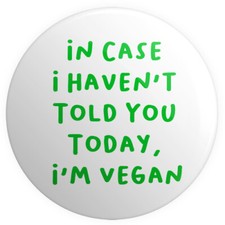 Vegan - Various Designs - BUTTON PIN BADGES 25mm 1 INCH | Vegetarian Veganuary