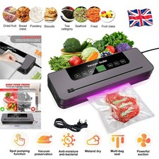 UK Vacuum Food Sealer Automatic Manual Vacum Sealer Dry Wet Pack Machine 10Bags