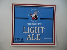 MINT SCOTTISH & NEWCASTLE BREWERIES YOUNGER LIGHT ALE BREWERY BEER  BOTTLE LABEL