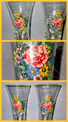 Very pretty floral glass - floral,