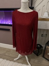Red Sparkly Zara Backless