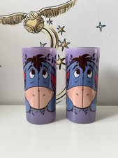 Disney Store Exclusive Eeyore Winnie The Pooh Purple Drinking Glass Cup Tumbler