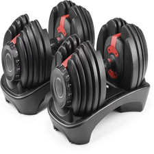 2X Strongology Home Fitness Pair Adjustable Smart Dumbbell from 2.5kg up to 24kg