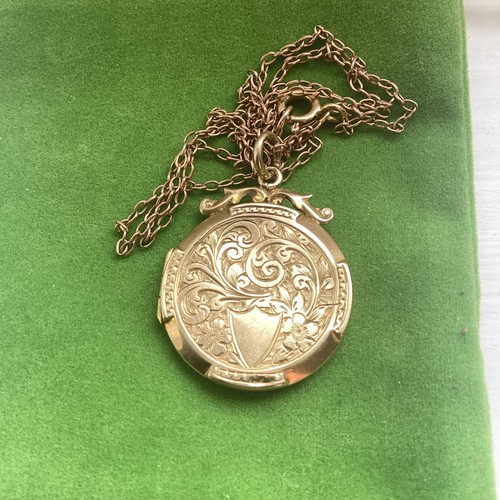 9ct gold engraved g - h/m, c&