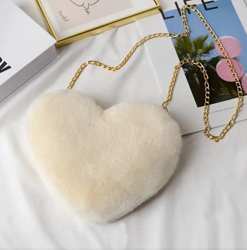 White heart shaped - white,