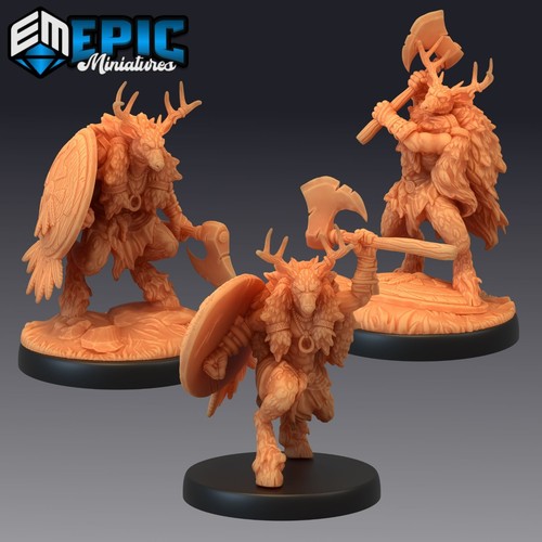 Deer folk printed d - folk, 3d