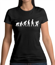 Evolution Of Man Roller Derby Womens T-Shirt - Skater - Skating - Skate