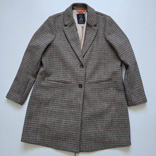 Joules tweed houndstooth coat - tweed,