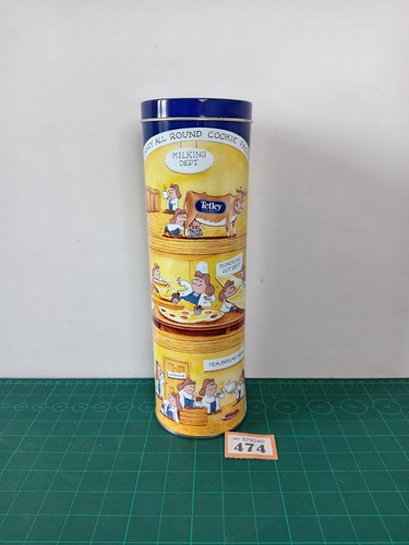 Tetley tea cylinder - tin, crazy