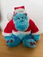 Monsters Inc Christmas Santa Sully Soft Toy Disney Store Stamped Pixar