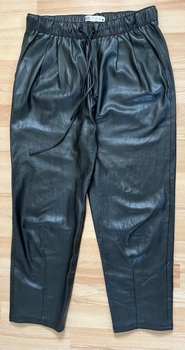 Zara womens black faux leather - zara,